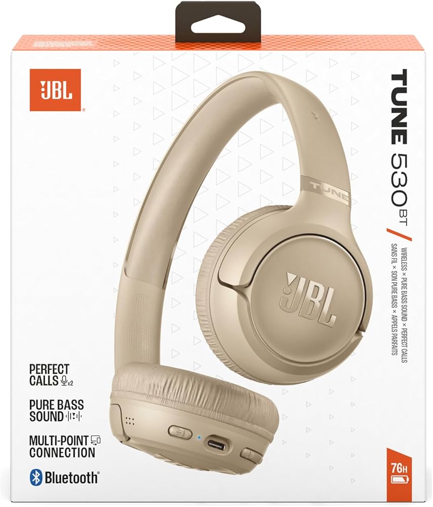 Casque Bluetooth JBL Tune 530BT - Beige