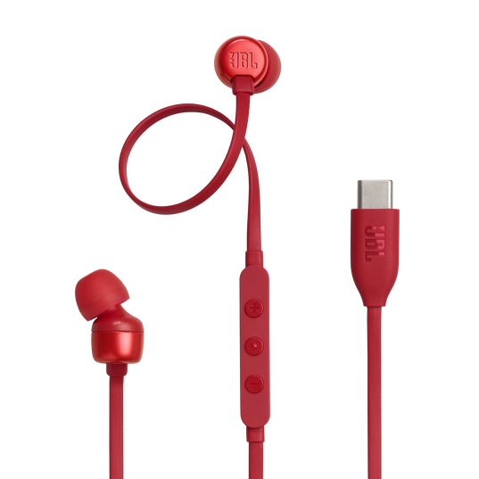 Écouteurs filaires JBL Tune 310C - Rouge