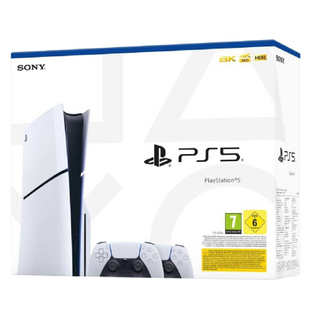 PS5 Slim Edition Standard - 1 To SSD - 4K/8K - HDR avec 2 Manettes