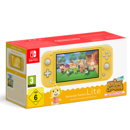 Console Switch Lite Nintendo Jaune + Animal Crossing