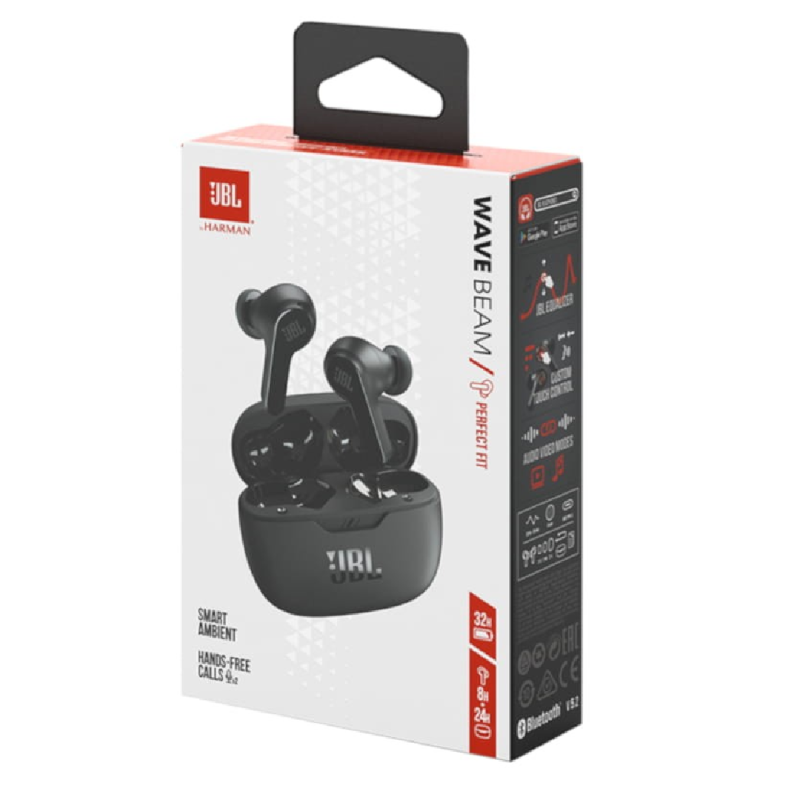 Écouteurs Bluetooth JBL Wave Beam TWS - Noir (JBLWBEAM)
