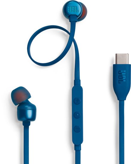 Écouteurs filaires JBL Tune 310C - Bleu