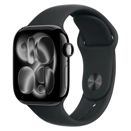 Montre Connectée Apple Watch Series 11 GPS 42mm Aluminium Noir avec Bracelet Sport M/L - Neuf