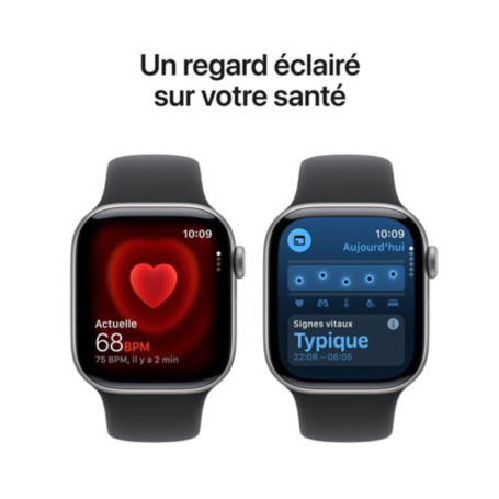 Montre Connectée Apple Watch Series 11 GPS 46mm Aluminium Rose Or avec Bracelet Sport M/L - Neuf
