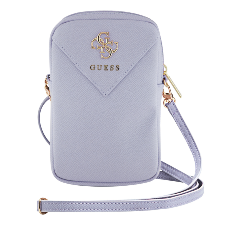 Pochette pour téléphone portable Zip PU Triangle 4G Guess GUWBZPGSTEGU – Violet